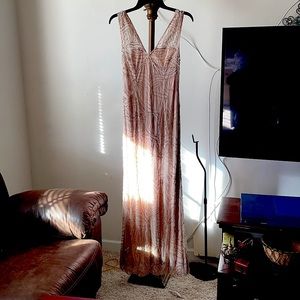J S Collections formalwear, size 8, a nude shade